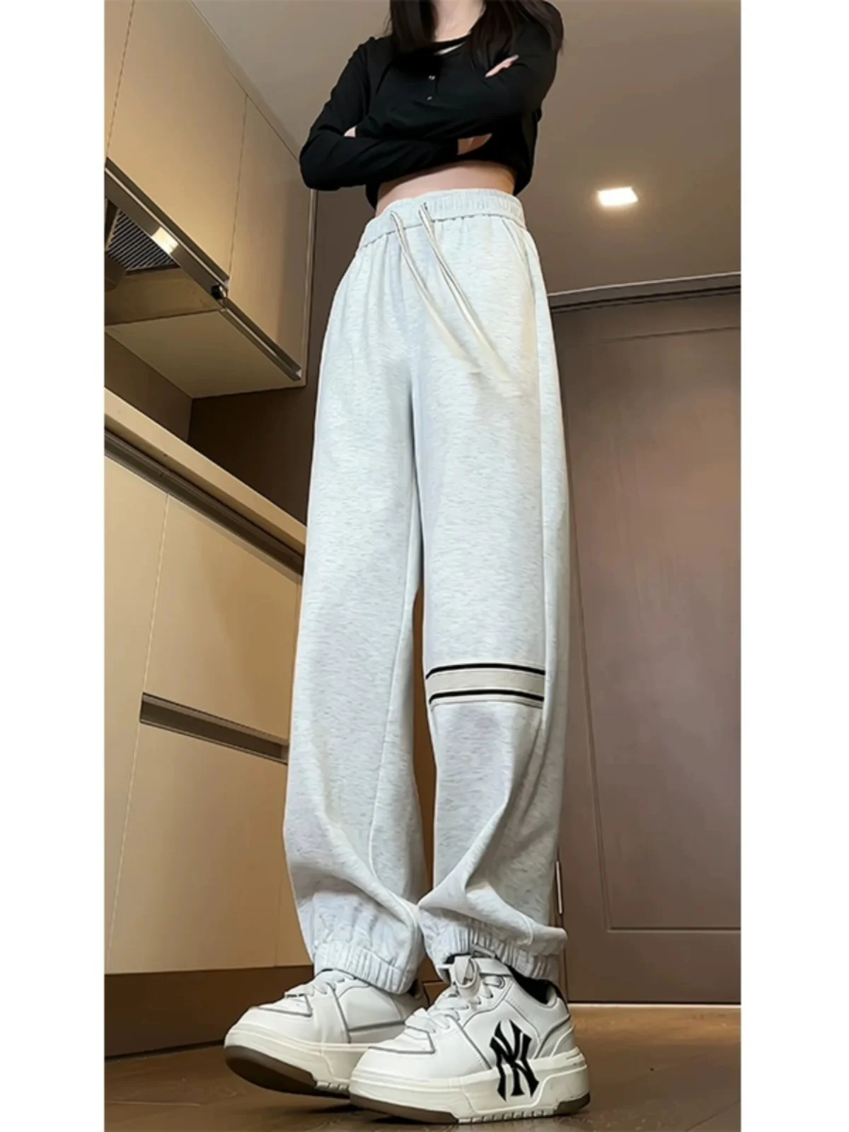 

Повседневные американские мужские спортивные брюки свободного кроя, осенние универсальные брюки для подростков, уличная одежда, модная молодежная одежда