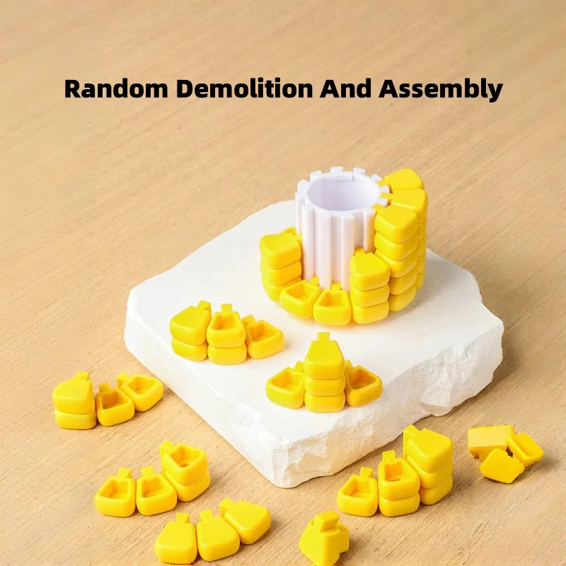 Schlüsselanhänger Mais-Puzzle DIY Kreatives Mais-Block-Handspielzeug Mini Entspannungs-Gehirntrainer Vielseitiges Intellektuelles Bausteinspielzeug – Detail 7