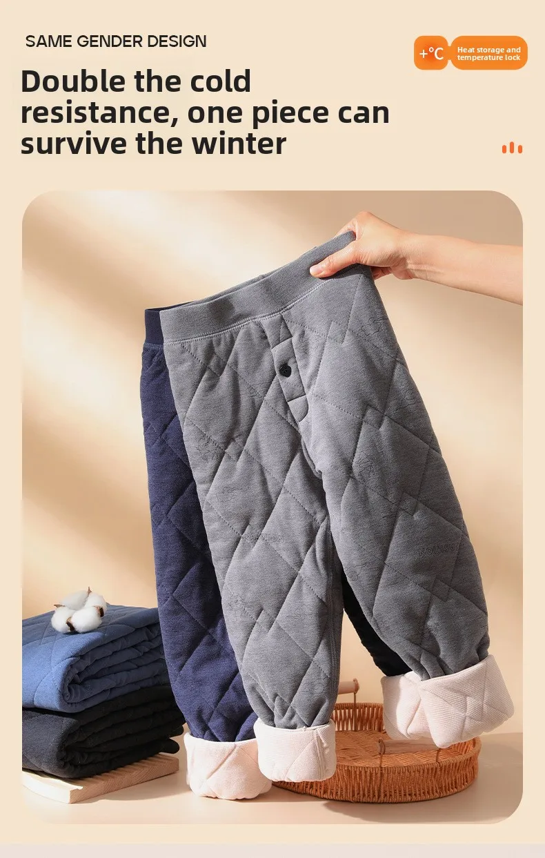 Baby- und Kinder-Skihosen aus dicker Baumwolle, für Jungen und Mädchen, Winterhosen mit zusätzlicher Futterhülle, warme Hosen, wasserdichte Outdoor-Hosen für Kinder im Alter von 1 bis 6 Jahren. – Detail 4