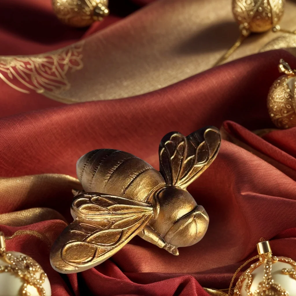 Golden Insect Resin Statue, Luxury Metal Color Bug Figurine, Aesthetic Home Desktop Ornament, Garden Courtyard Decoration Gift
