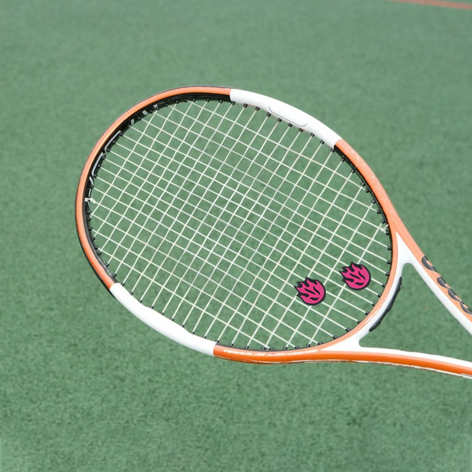 

6Pcs Flame Pattern Tennis Dampener Soft Silicone Vibration Absorber for Tennis Rackets Shock Reduction Equipment Accessory
