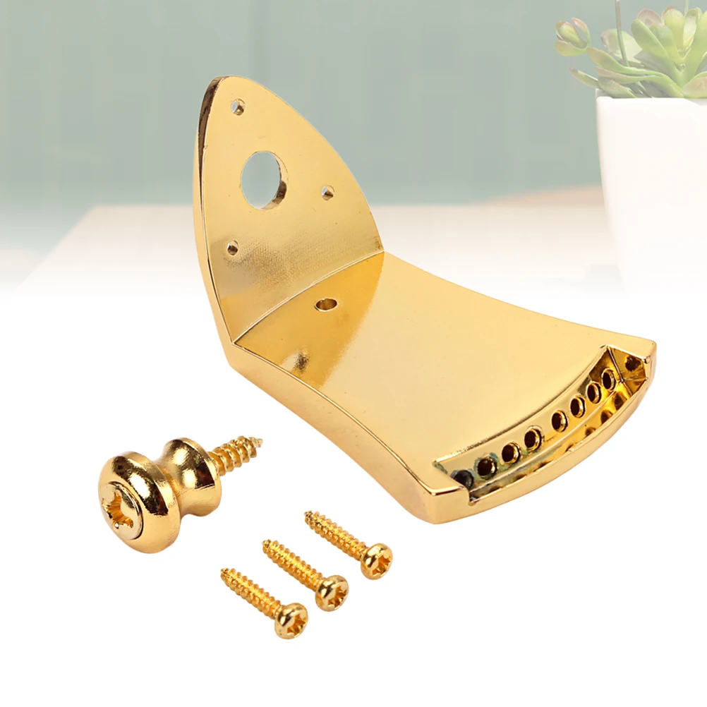 

8 String M Tailpiece Triangle Plated Screws Golden Zinc Alloy Finish Removable Coverplate Easy String Changes Guitar Parts