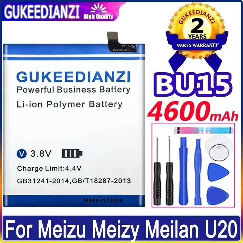 

4600Mah For Meizu Meilan U20 Mobile Phone Battery Long-Lasting BU15