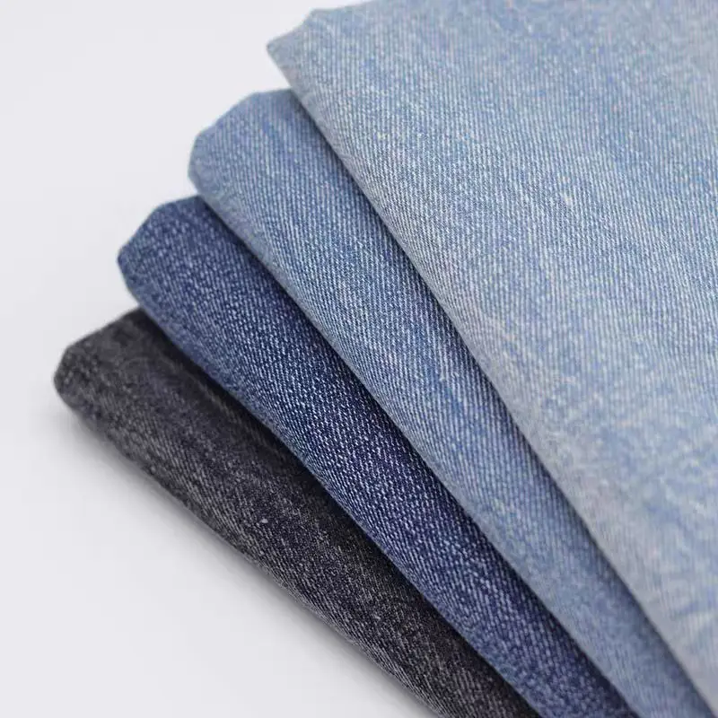 Washed Cotton Denim Fabric Make Old Texture By The Meter for Jeans Skirts Coats Bags Diy Sewing Cloth Comfortable Textile Blue