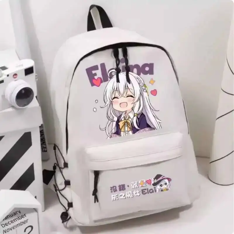 

The Journey Of Elaina Schoolbag Backpack High-Capacity Shoulder Bag Cosplay Student Teenager Gift B1758 Anime