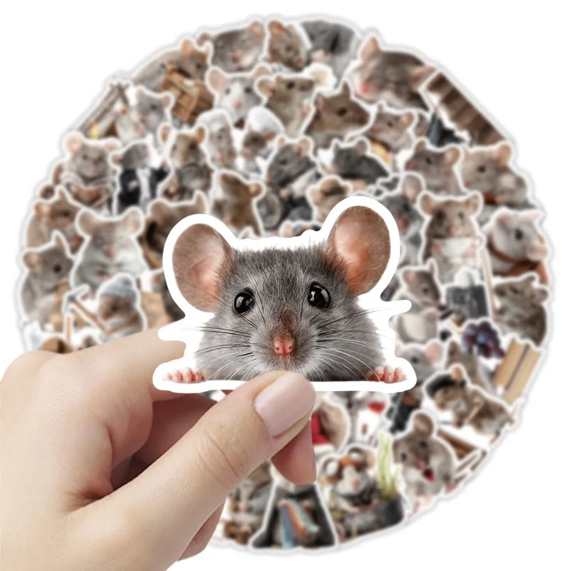 Autocollants décoratifs Graffiti créatifs souris de personnalité de dessin animé 50 pièces