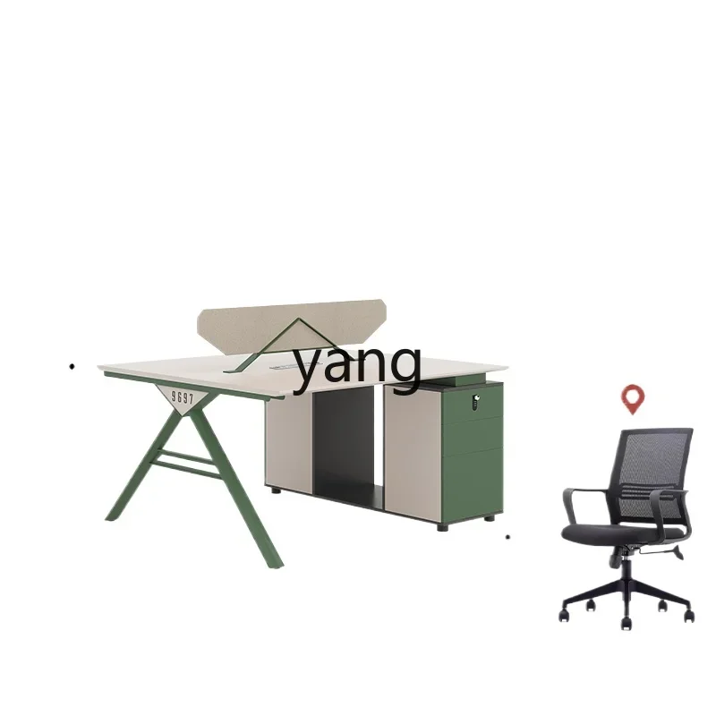 LMMstaff desk simple modern six-seat screen office desk and chair combination