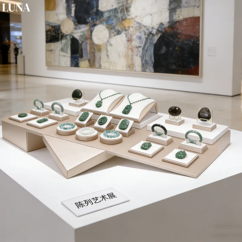 Luxury Bracelet Display Stage for Gold & Jade, Elegant Bangle and Bangle Showcase Tray, High-End Photographic Prop & Window Disp