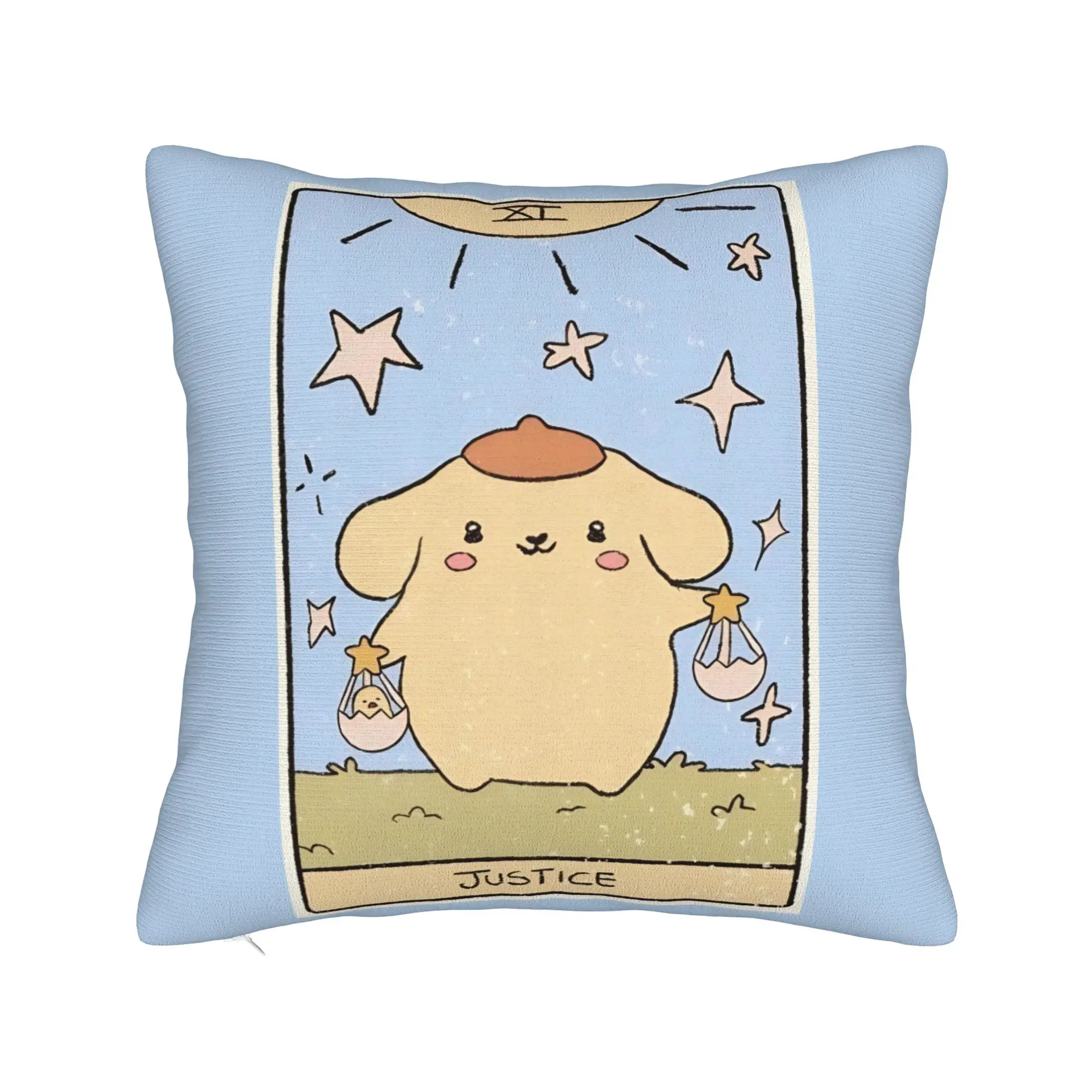 Pompompurins Cute Puppy Pillowcase Double-sided Printing Polyester Cushion Cover Decorations Throw Pillow Case Cover Home 45*45