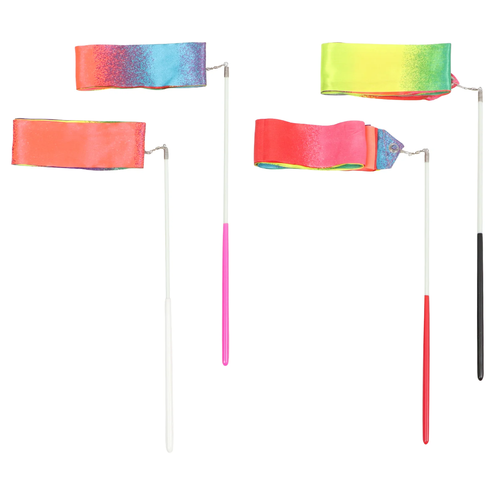 4 Pcs Praise Dance Flag Gradient Ribbon Dancing Streamers Colorful Rhythmic Ribbons Child