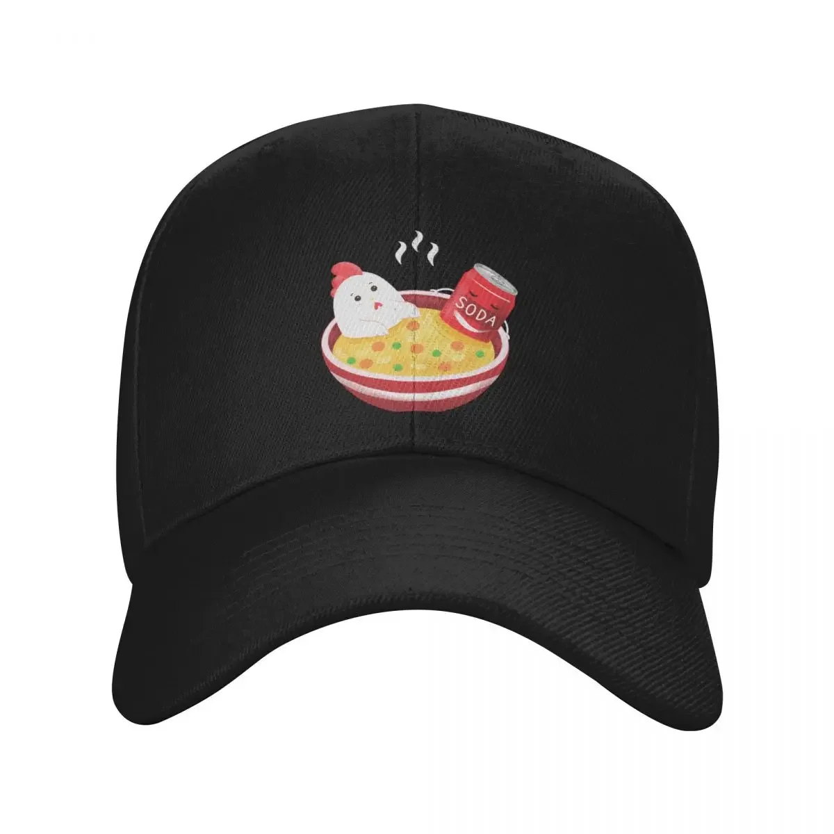 

love Chicken noodle soup with a soda on the side illustration Baseball Cap Trucker Cap Funny hats For Women 2025 Men's