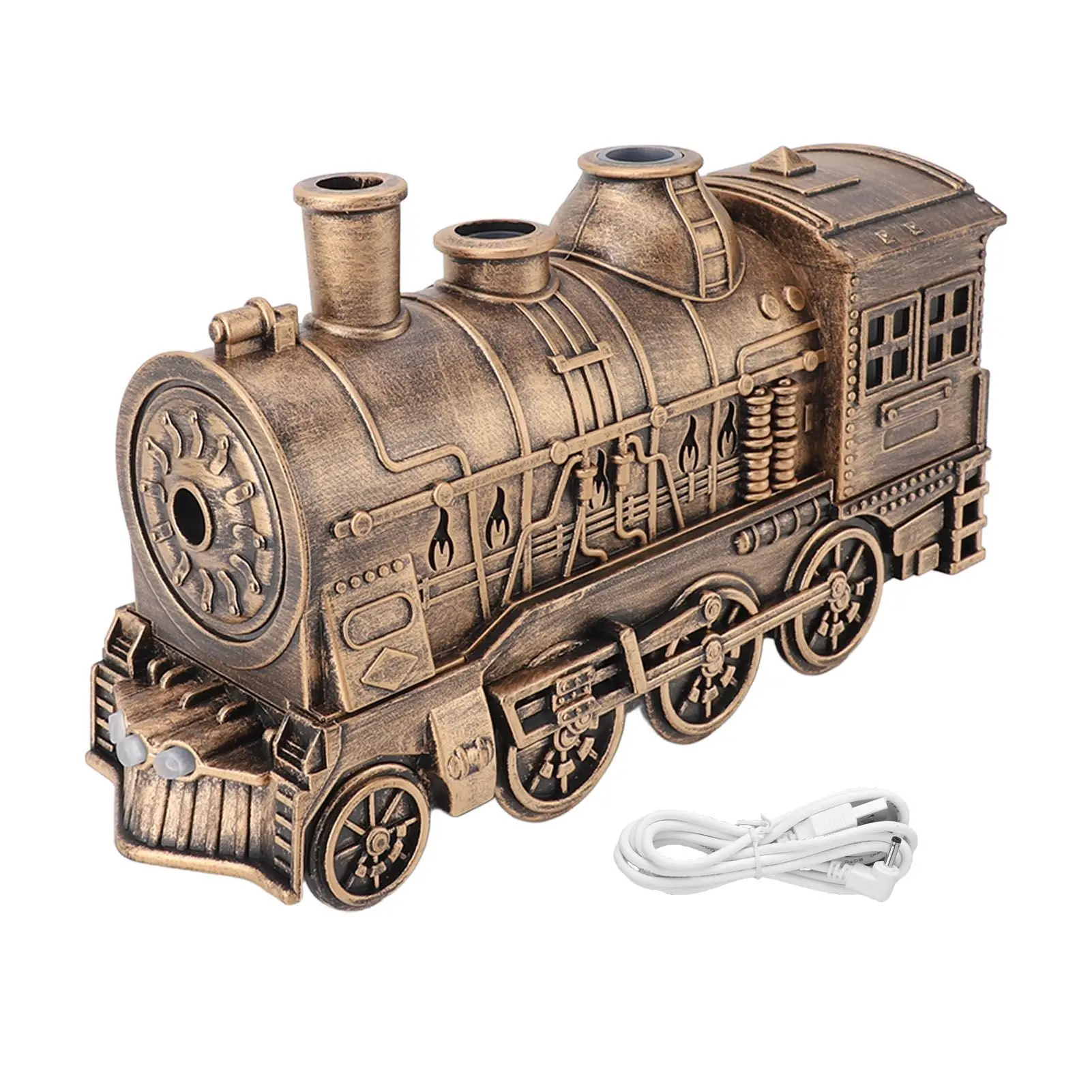 Train Shape Humidifier Double Outlets Fragrance Cool Mist Diffuser for Bedroom Office Desktop 300ml Capacity