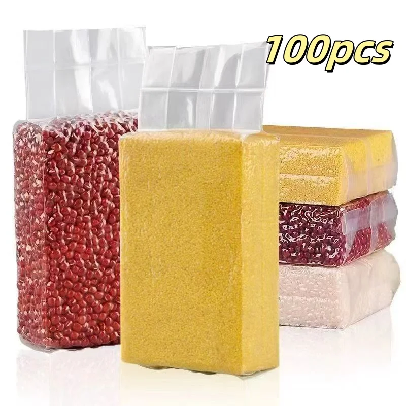 Grain vacuum storage bag nylon packing bag rice storage bag beans square storage bag thickened transparent plastic storage bag