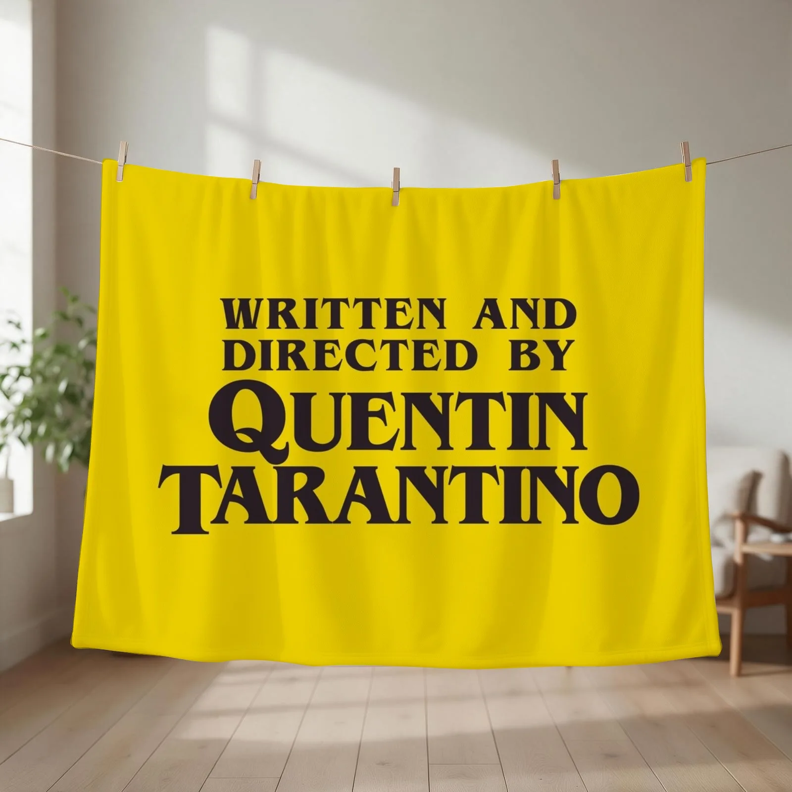 written-and-directed-by-quentin-tarantino-throw-blanket-couch-cozy-soft-plush-fuzzy-picnic-outdoor-blanket