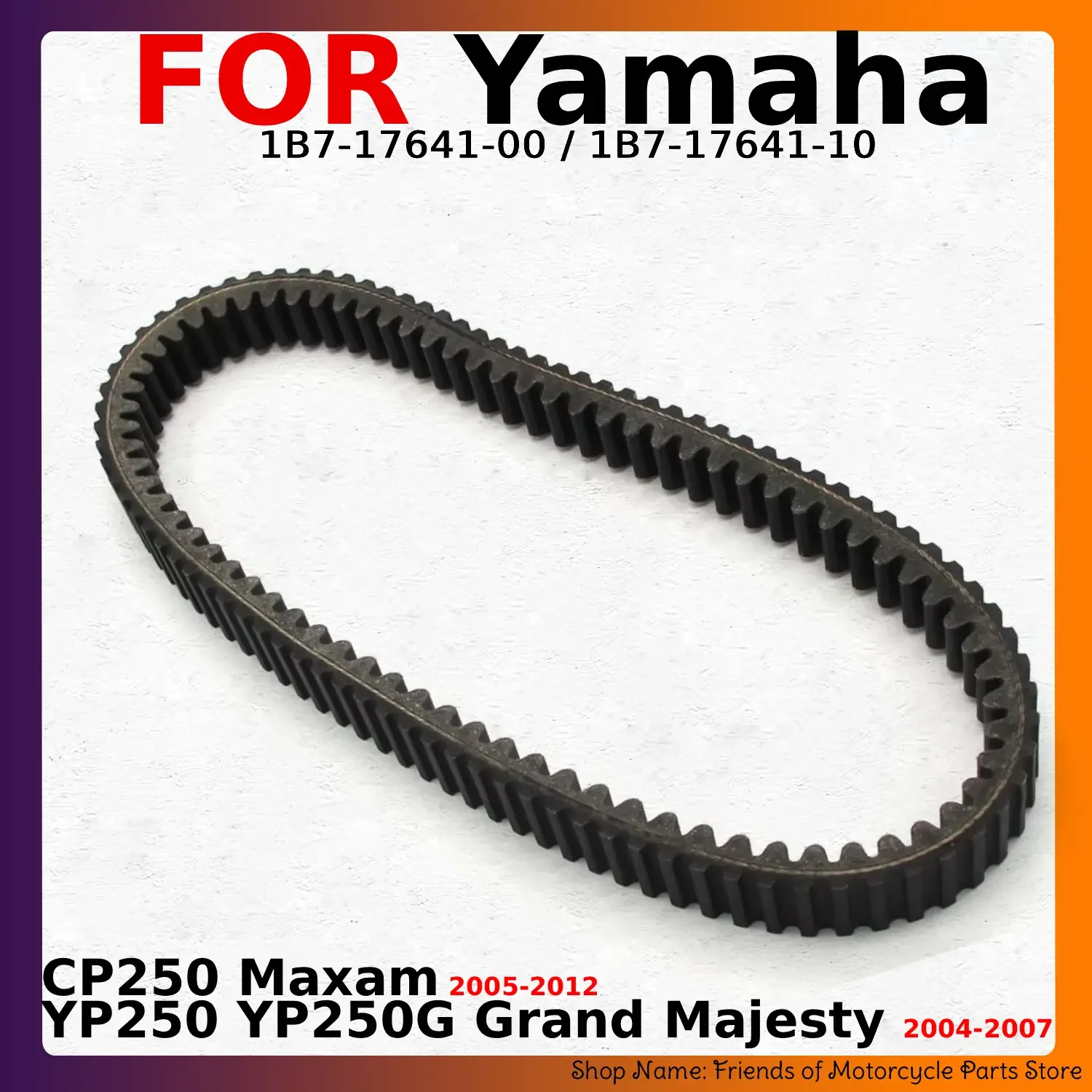 Courroie de transmission de moto pour CP250 Maxam 2005-2012 / YP250 YP250G Grand Majesty 2004-2007 1B7-17641-00