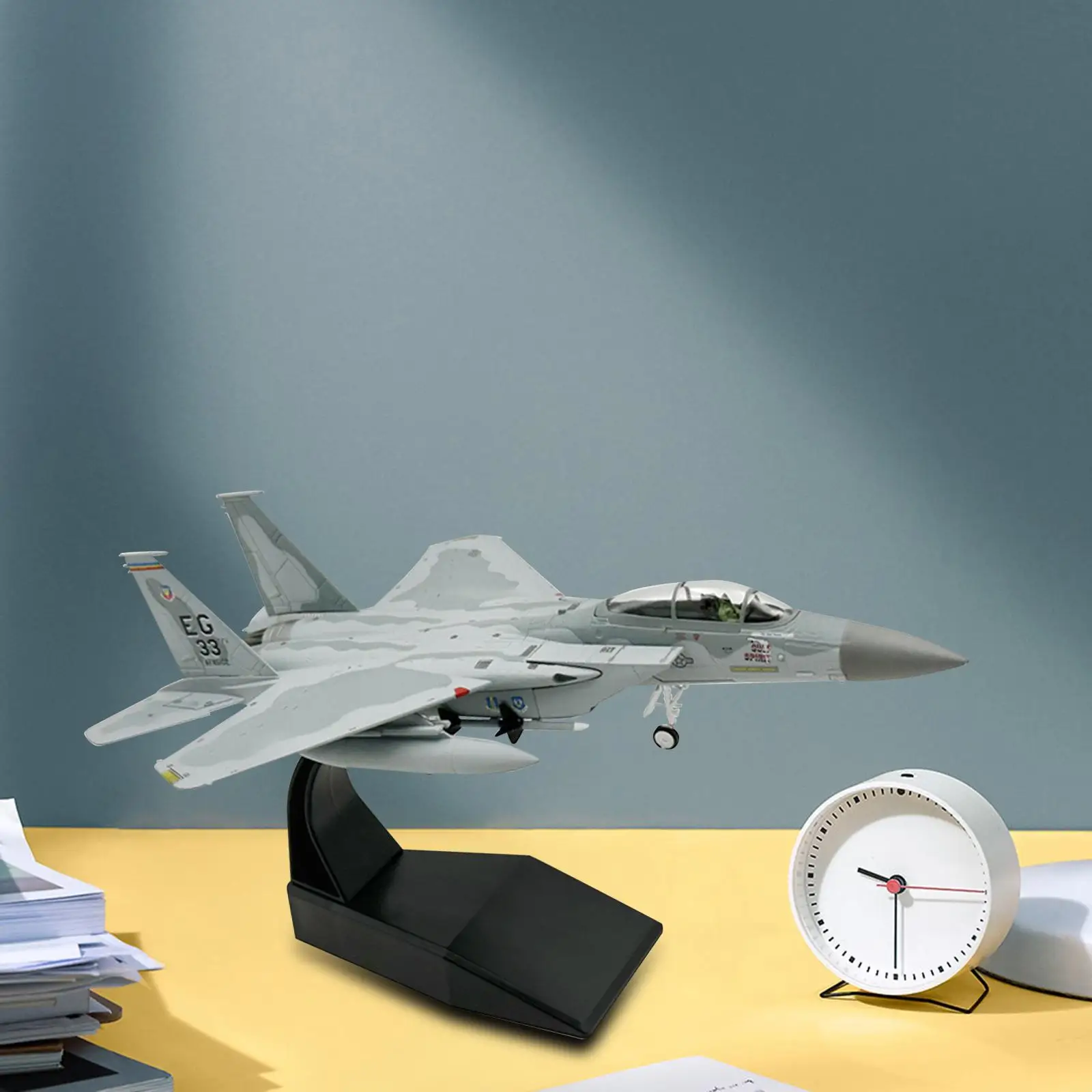 Aircraft Model Metal Early Educational Toy:100 Scale F15 Aviation Model for Collectables Home Decor Ornament Gifts Teens Gift