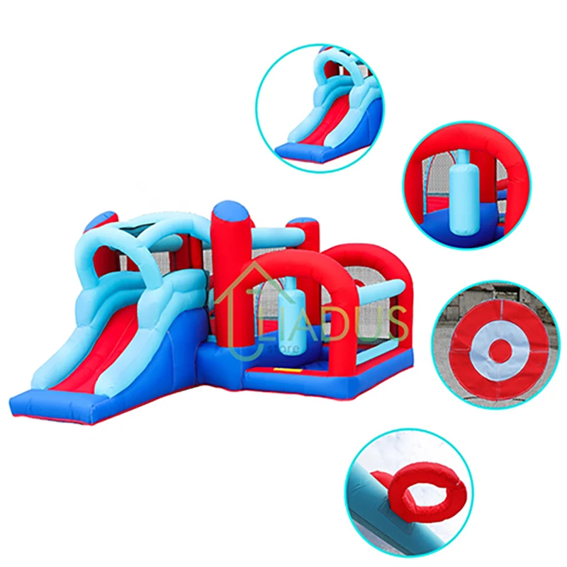 

Kids Outdoor Inflatable Bounce Castle with Bubble Pool And Water Slide - Portable Jumping House for Yard Party Game Play