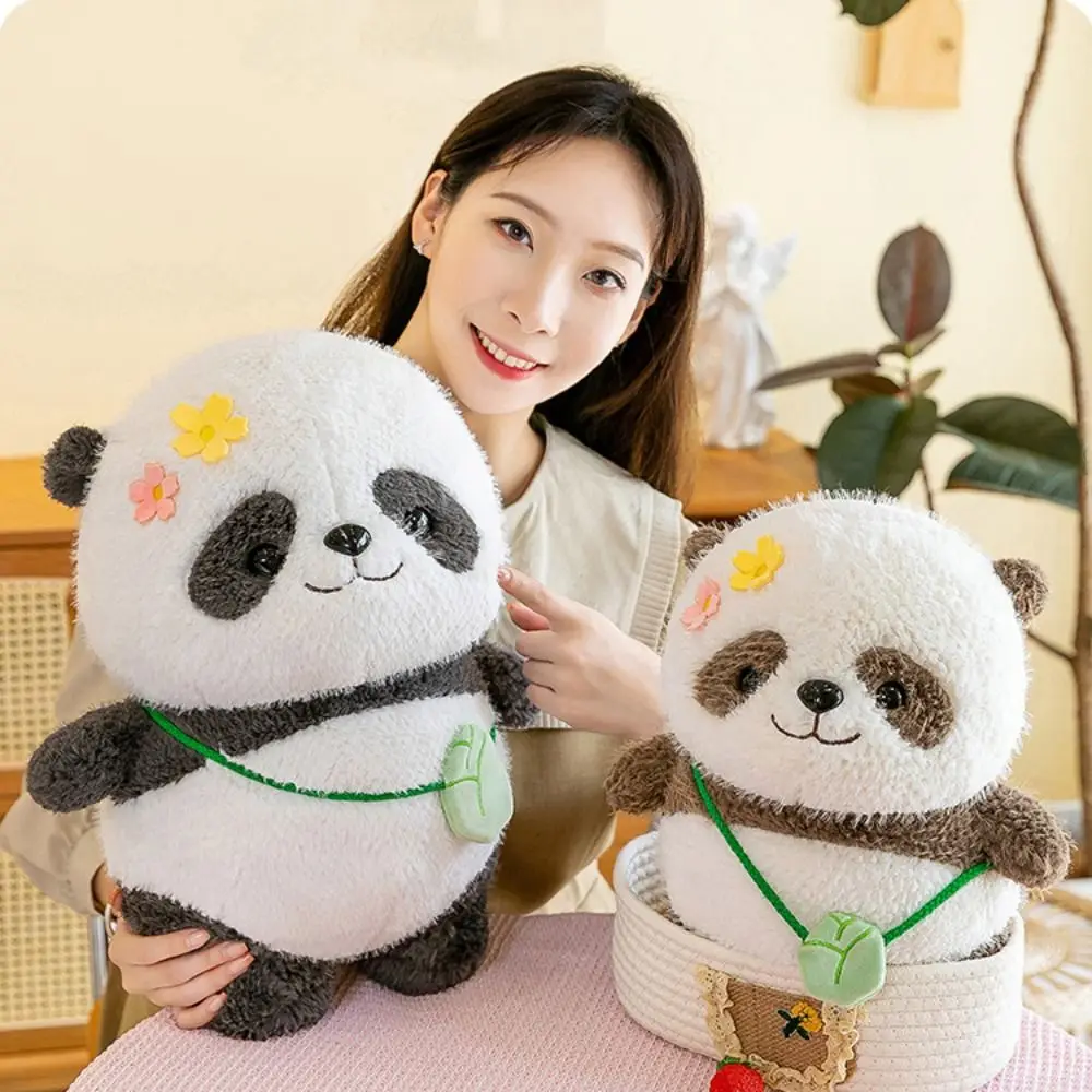 PP Cotton Flower Panda Plushies Dolls Soft Collection Zongzi Panda Plush Doll Cartoon Comfortable Zongzi Panda Stuffed Toy