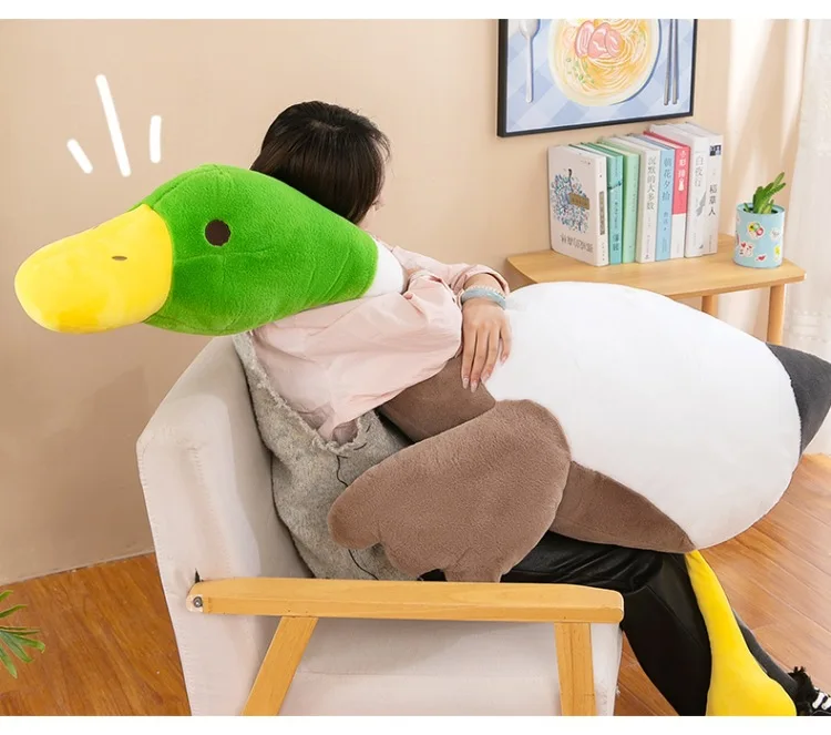 70-115 cm Kawaii Riesige Ente Plüschtier Nette Große Gans Stofftier Weiche Puppe Sofa Schlafkissen Kinder Nettes Geschenk Zimmer Dekor – Detail 15