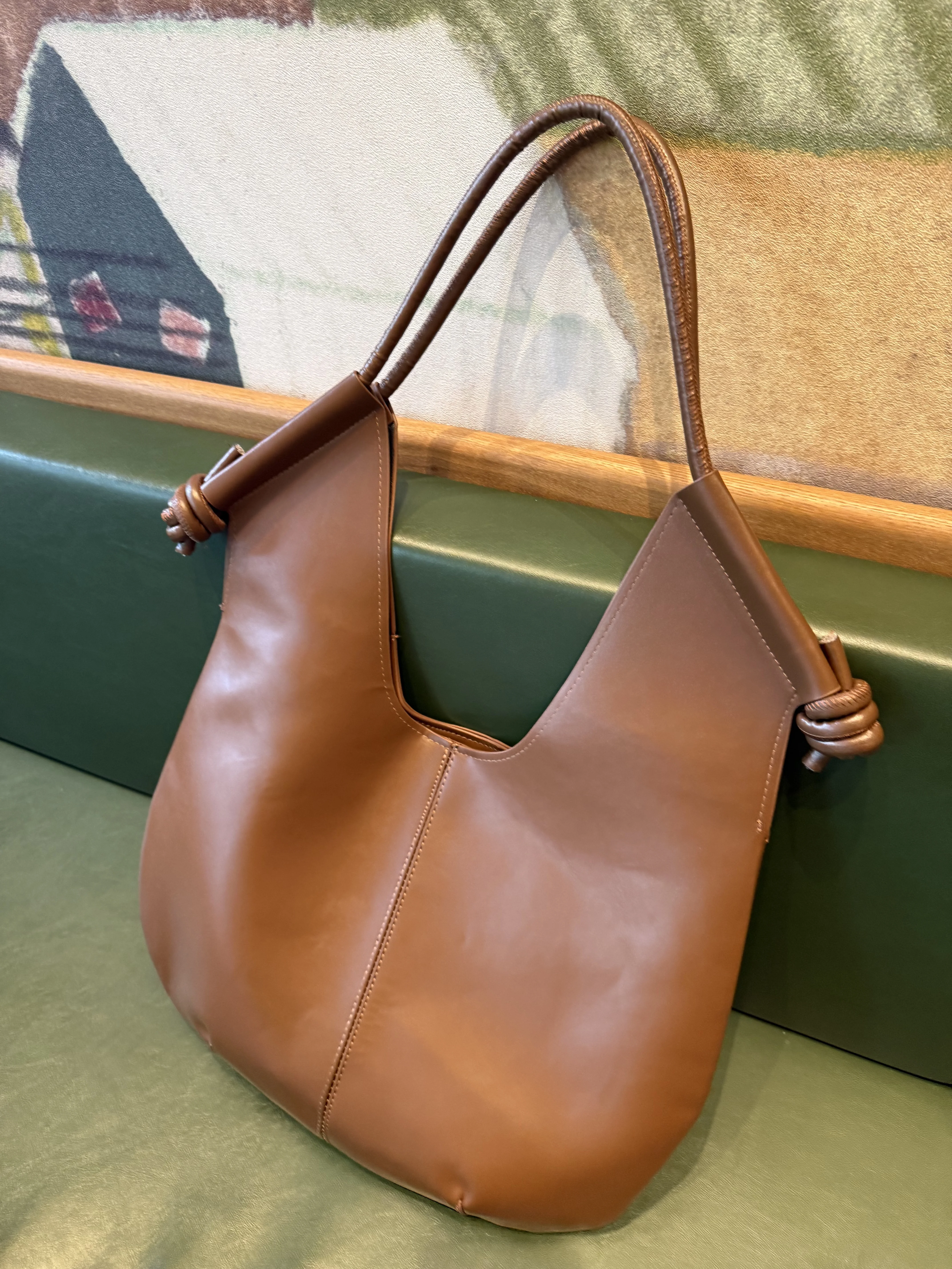 

Womens Brown Handbag Minimalist Casual Tote Bag Large-capacity Commuting Shoulder Armpit Large Handbag Designer Business Clutch