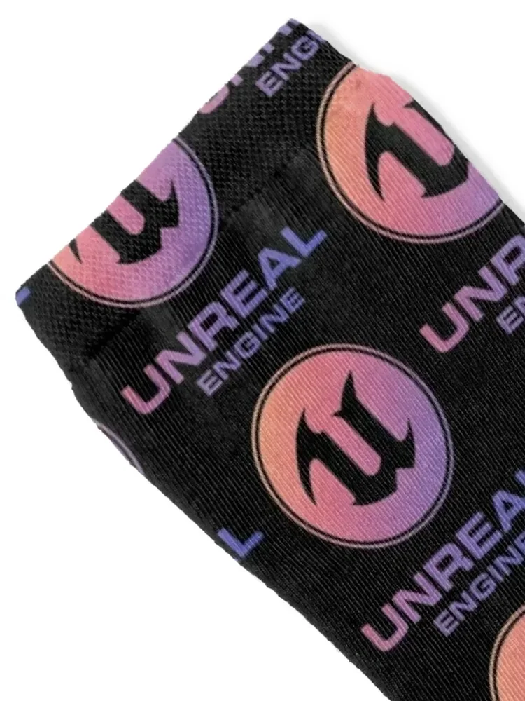 Unreal Engine Gradient Logo Socks Thermal man winter christmass gift men cotton high quality Women Socks Men's