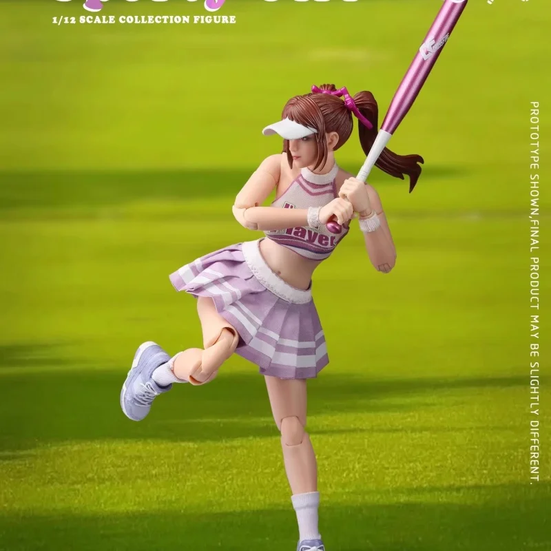 15cm In Stock CRAZY FIGURE LT005 Sporty Girl-Yoyo 1/12 Scale Action Figure Flexible Mini Body Joint Mobile Doll Ornament Gift