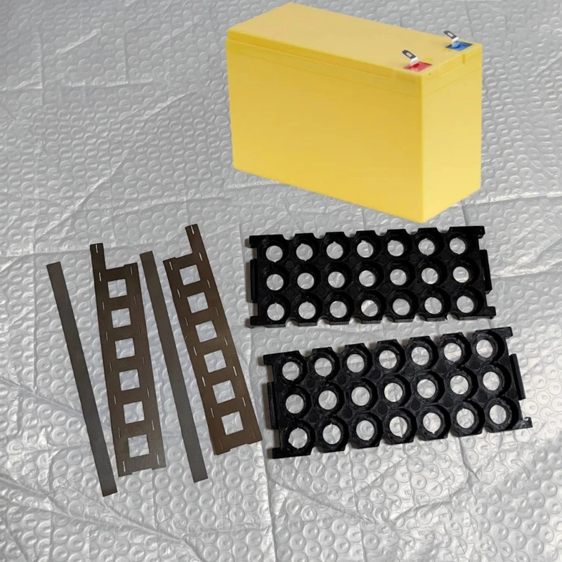 12V7 Lithium Battery Box, Fit 18650 Cells Empty Box Sealed ABS Constructions to Prevent Rain Damage Most Safe