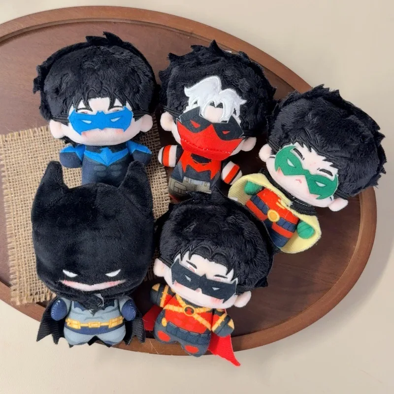 New 10cm Anime Batman Bruce Clark Plush Pendant Doll Toy Cute Mini Wayne Kent Stuffed Keychain Anime Peripheral Gifts For Fans - view 5