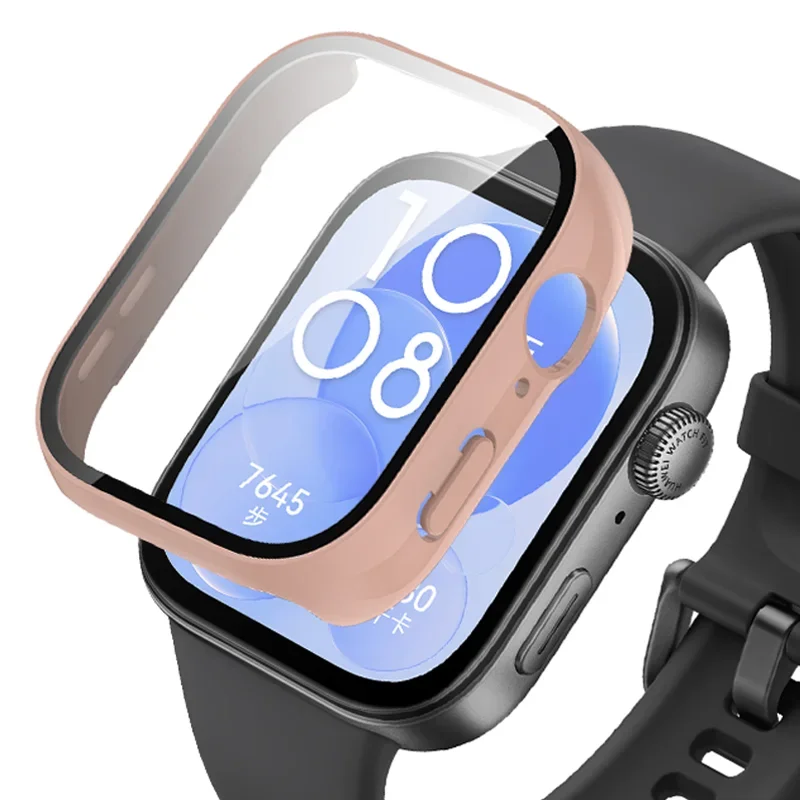 Casing kaca Tempered untuk jam tangan Huawei Fit 3 Bumper penutup penuh pelindung layar jam tangan Correa Huawei Fit3 PC Shell Aksesori baru