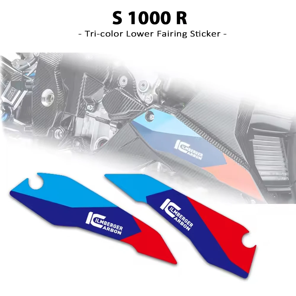 For BMW S1000R S 1000R S 1000 R Tri-color Lower Fairing Stickers Decal Motorcycle Shell Flash Point Sticker IC LOGO