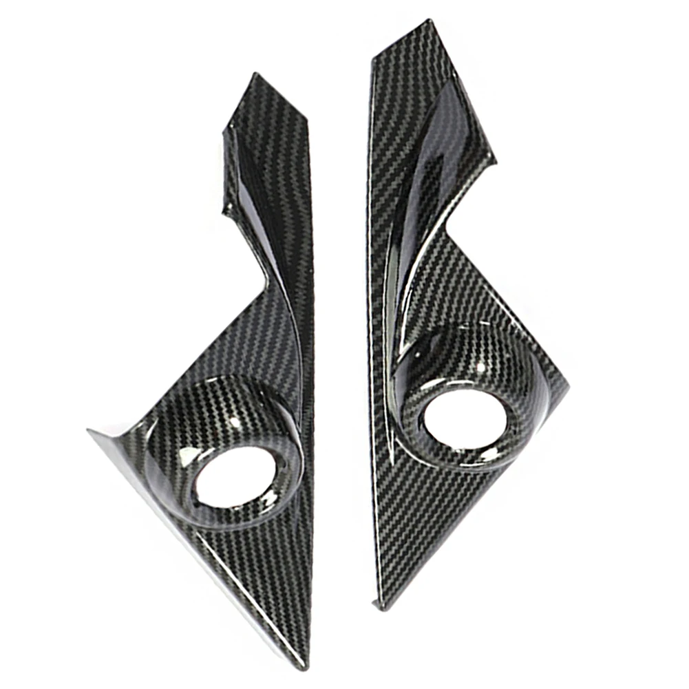 2PCS ABS Carbon Fiber Interior Front Door Speaker Window A Pillar Cover Trim for Honda Civic 2016-2019 10Th Gen Car Accessories