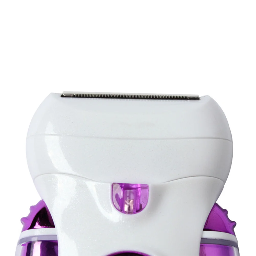 

4 in 1 Rechargeable Removal Epilator Cordless Wet Dry Women Full Body Shaver Bikini Trimmer Purple White Eu Plug