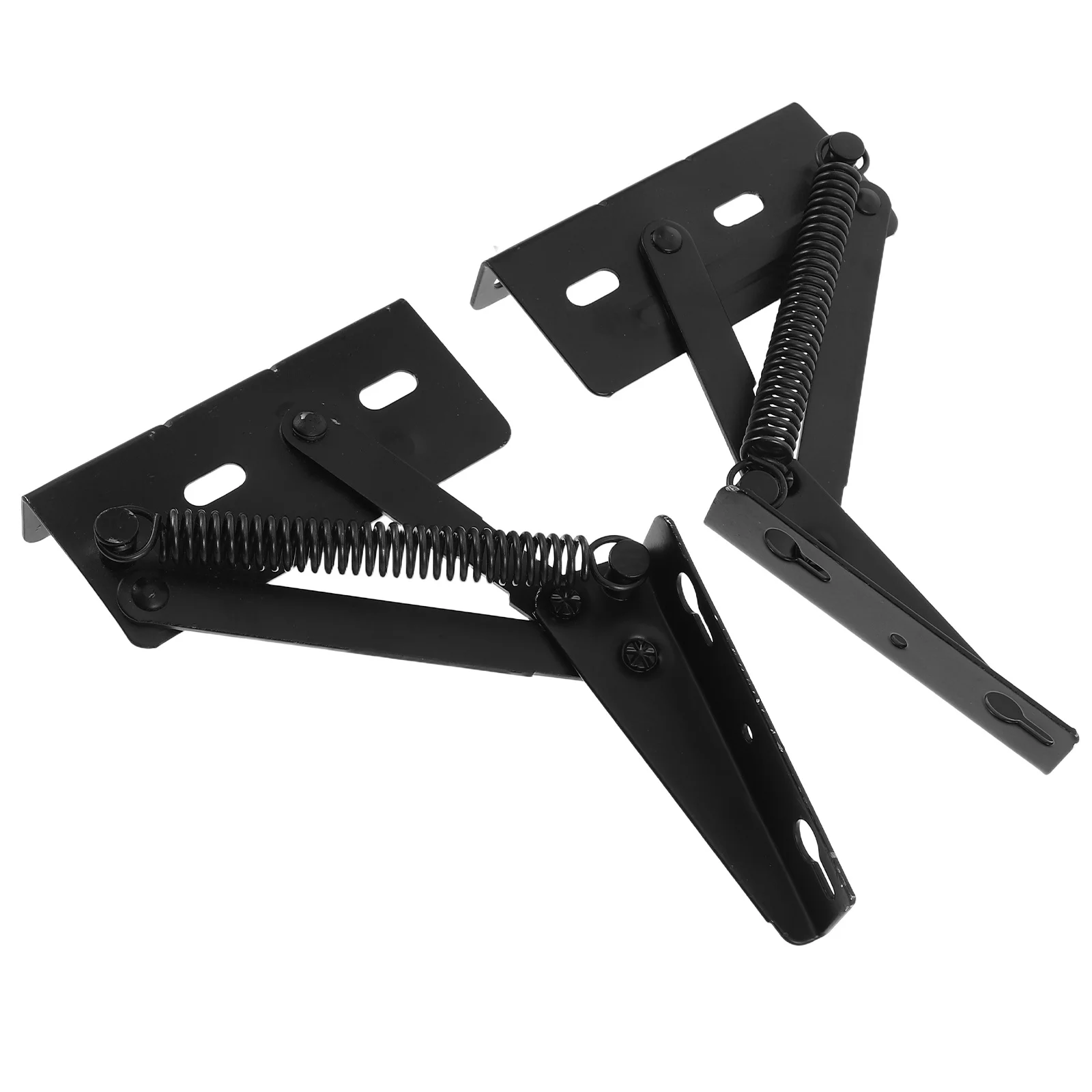

2pcs Storage Heavy-Duty Spring Loaded Furniture Hinges Compact Folding Bracket Universal Door Lifting For Cabinets Sofa Bed