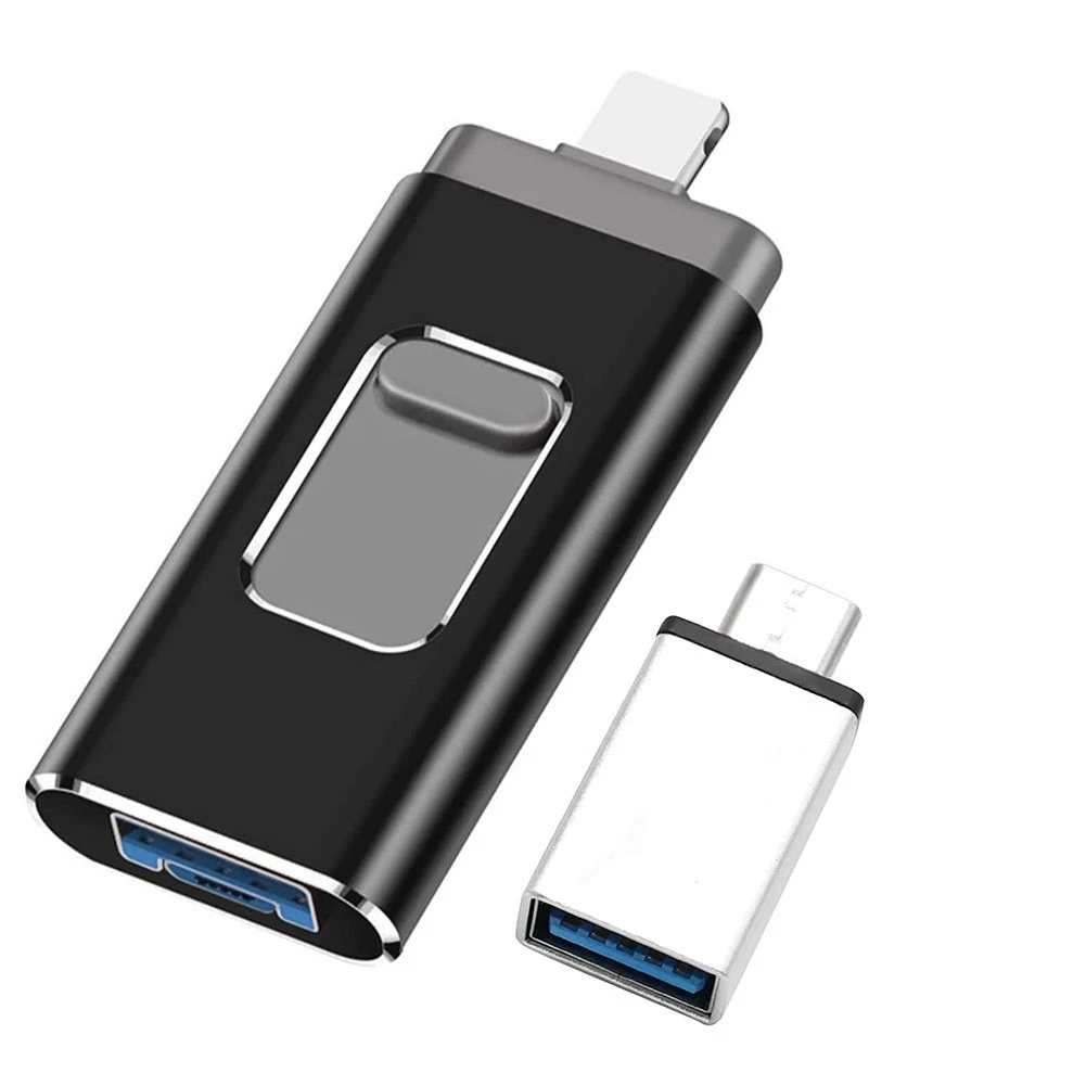 USB 3.0 플래시 드라이브, 마이크로 USB, 안드로이드, IOS, C타입, OTG용, 4 in 1 ,64G