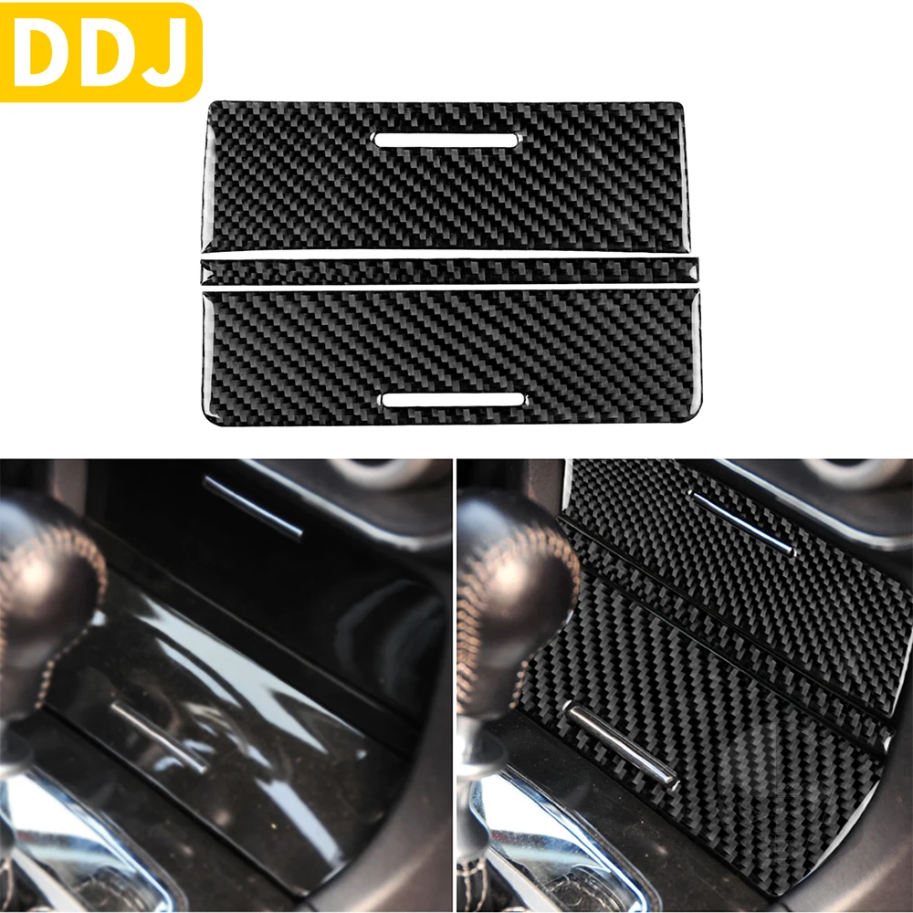 

For Mitsubishi Lancer GT GTS 2010-2015 Carbon Fiber Central Control Storage Cover Glove Box Panel Sticker Trim Car Accessories