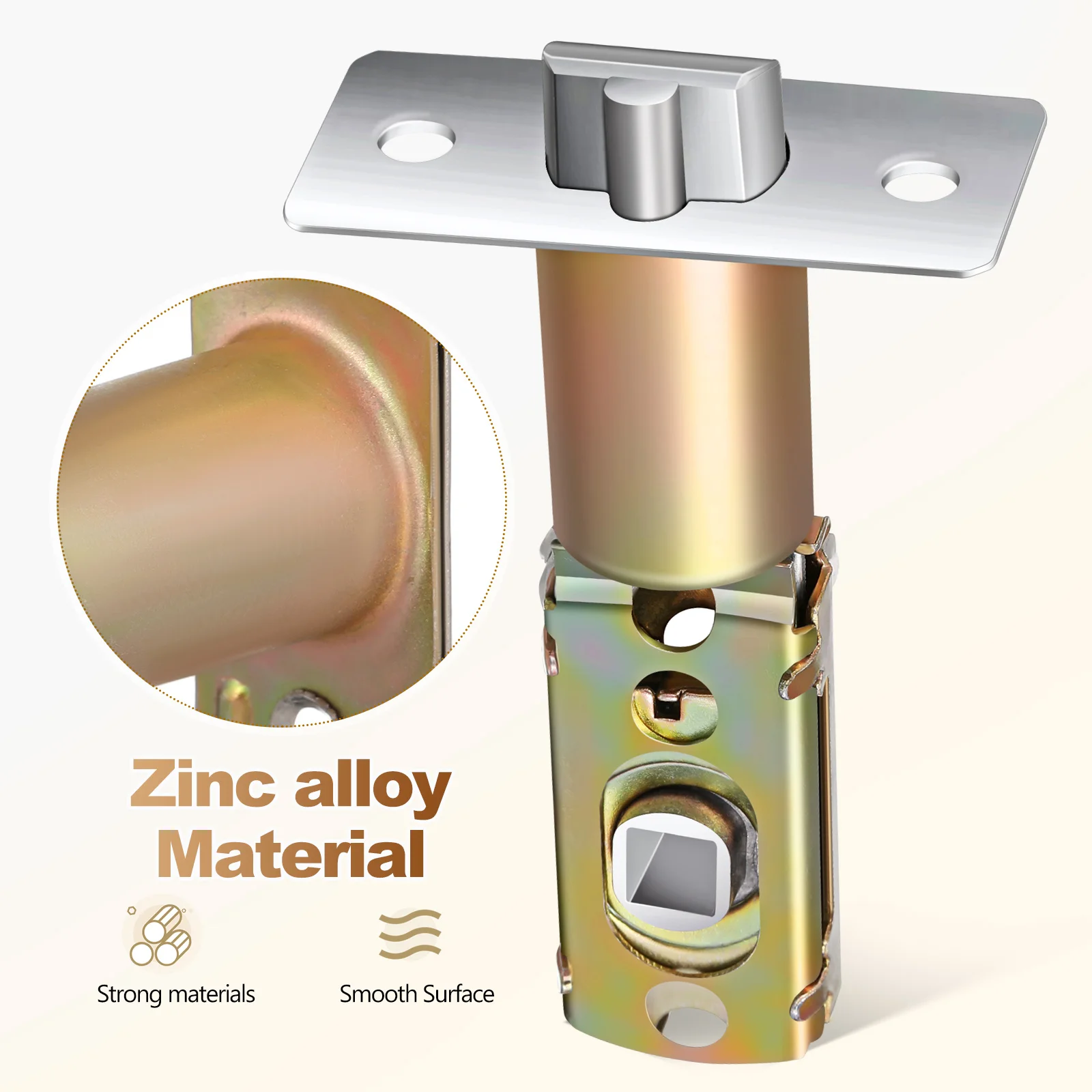 Door Lock Parts Latch Front Latches Hardware Zinc Alloy Locks for Bedrooms Doors