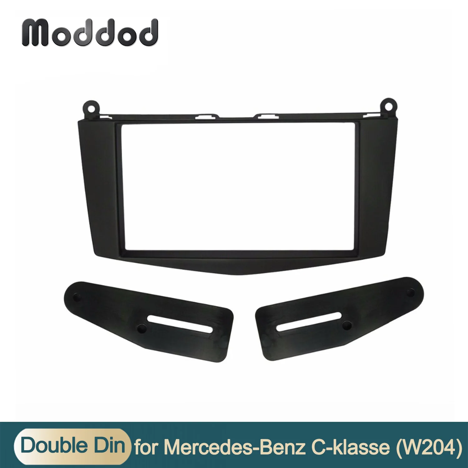 Double Din Stereo Panel for BENZ C CLASS W204  2007 Fascia Black Color Radio Refitting Dash Mounting Installation Trim Kit Face