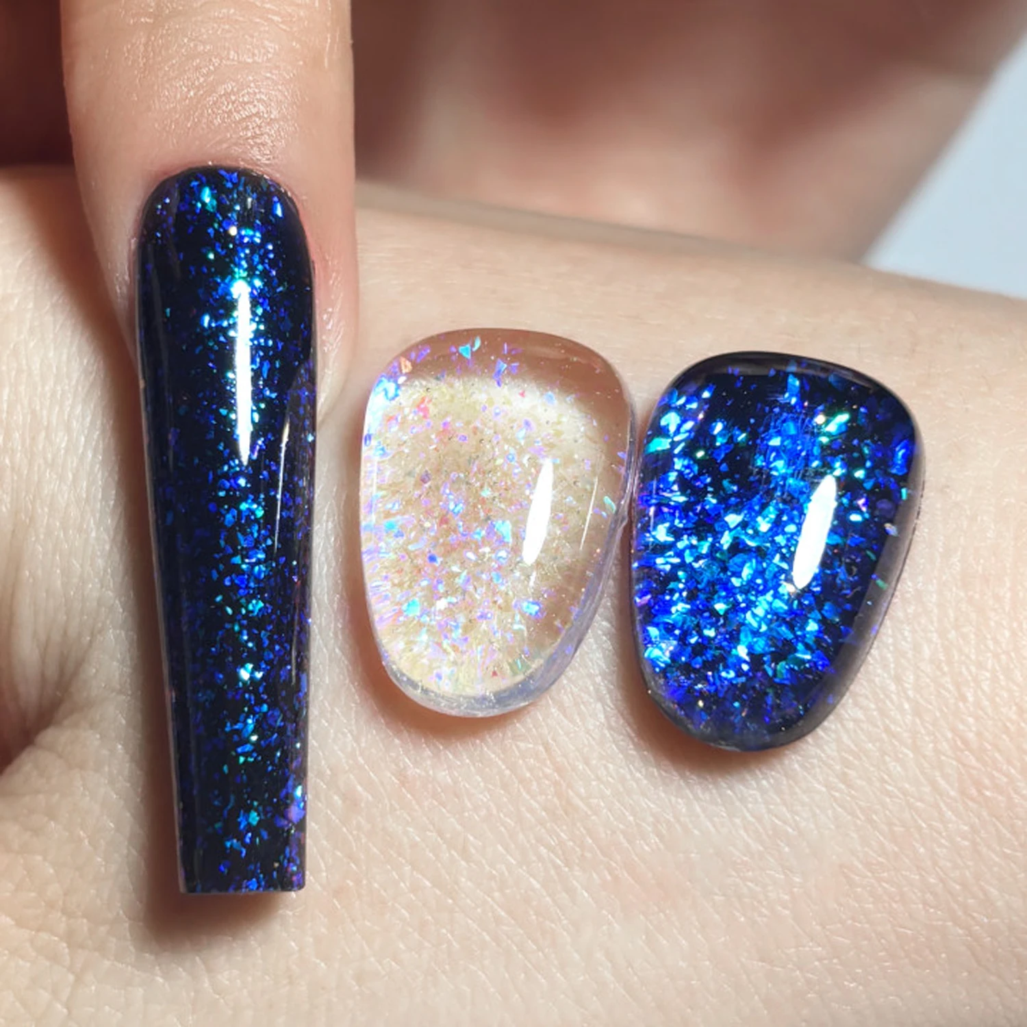 KODI JYJ Aurora Opal No Wipe Top Coat Semi-permanent uv Varnishes Glitter Gellac 12ml Manicure Colorful Tempered Top Gel Polish