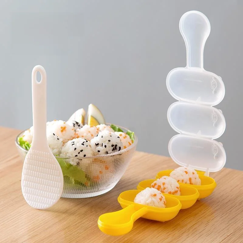 

Формочка для приготовления рисовых шариков Magic Rice Ball: Кухонный гаджет для детского питания, круглая пластиковая форма для самостоятельного приготовления еды для детей