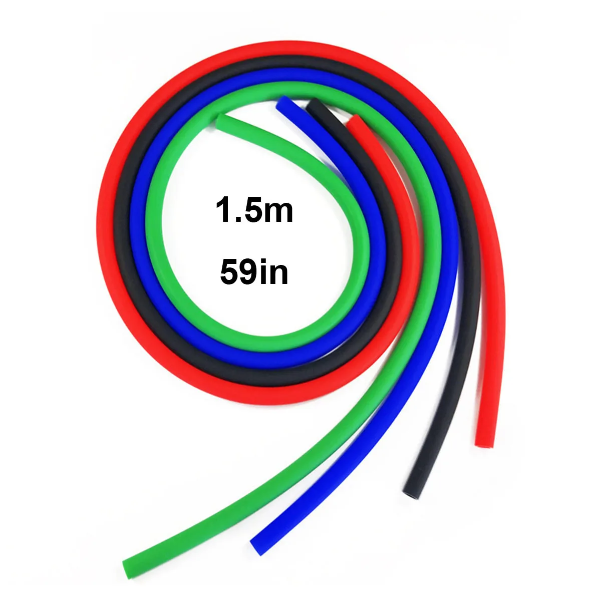 1.9m Hookah Adapter & Mouthpiece - Cleanable Hookah Hose Silicone (60 in.) and Aluminum Mouthpiece (15 in.) Shisha Accessories