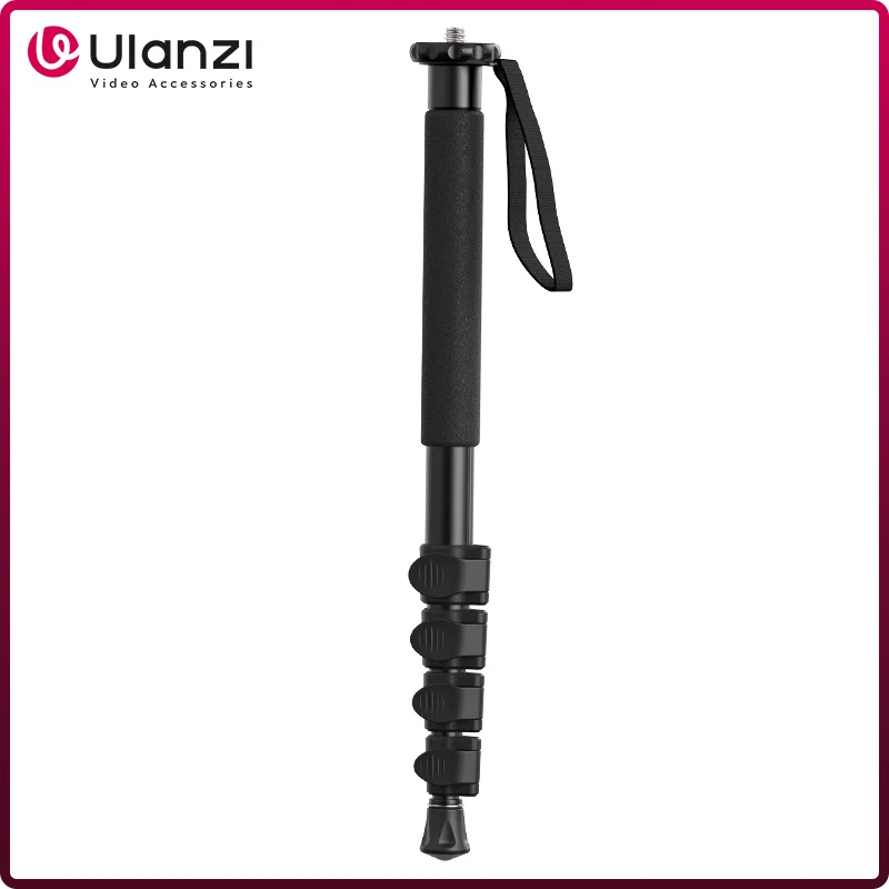 

Ulanzi Lightweight Aluminium Monopod Max 155cm Extend 5KG Load DSLR Camera Tripod for Hiking Travel Selfie Stick 1/4''3/8''