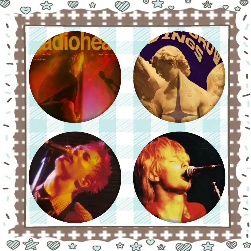 Popular Music Rock Band R-Radiohead Badge Tinplate Meme Round Brooch For Hat Bag Creative Lapel Jewelry Accessories Gifts