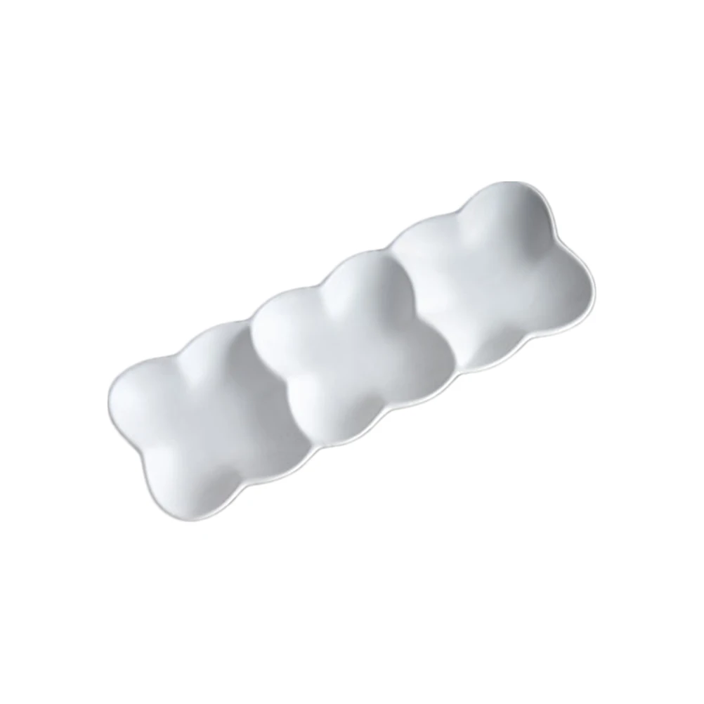 

Nordic Multi Grid Tray Ceramic Snack Plate Serving Tray Condiment Dishes Appetizer Spice Hand Washable Reusable Premium Quality