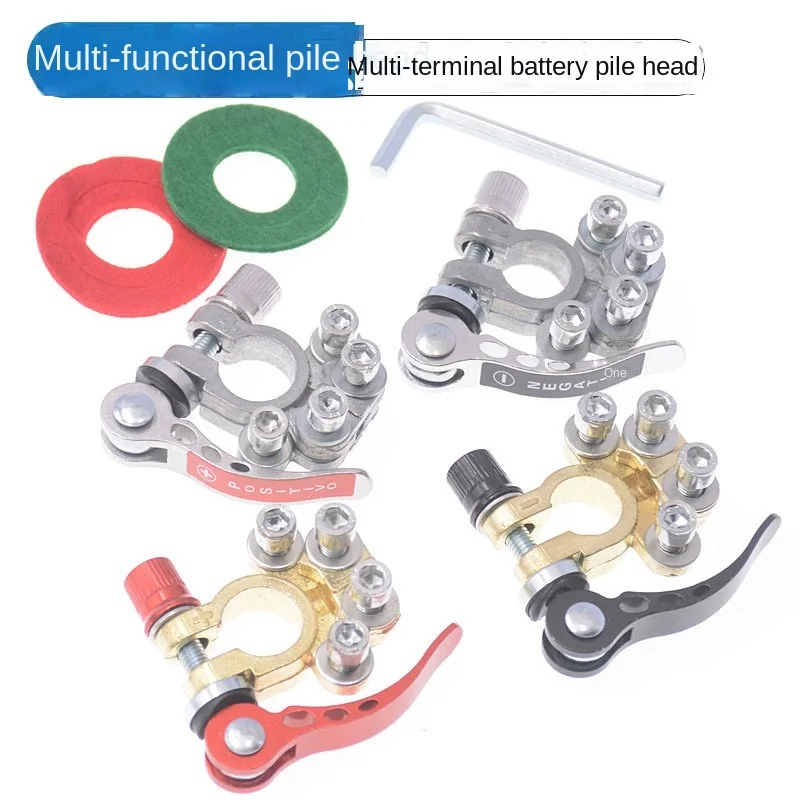 

Car Battery Terminal Clamp Thickened Zinc Alloy Car Battery Connector Battery Terminal Clamp Screw Top Column Car Accessories
