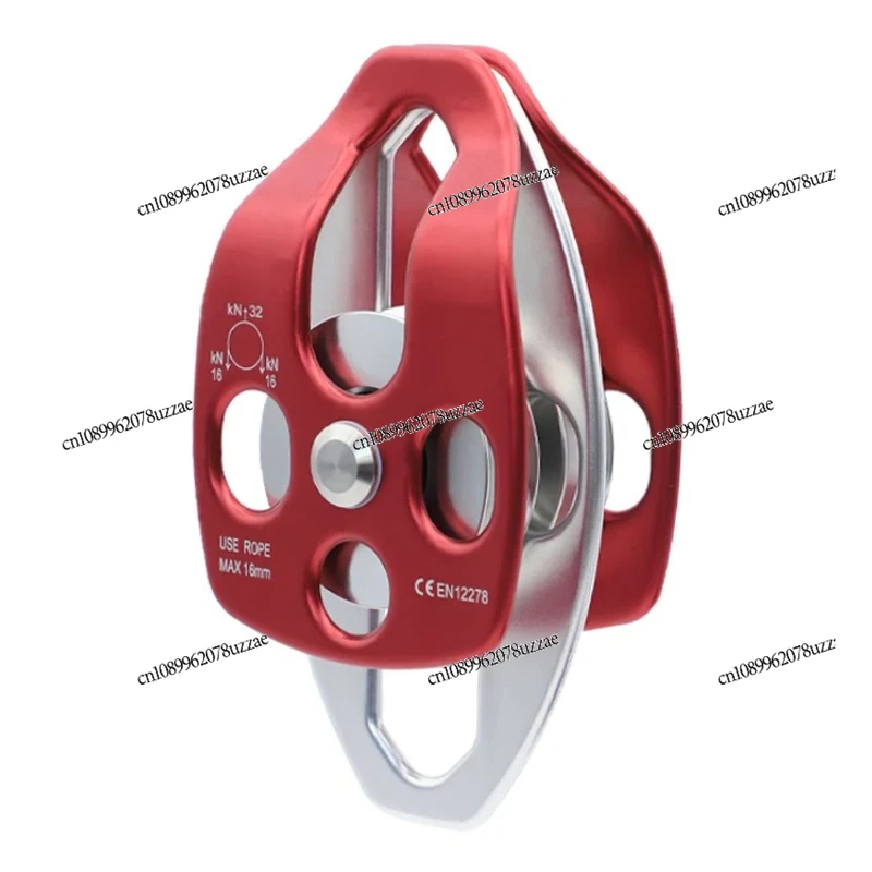 High Efficiency Rescue Pulley Climbing Large Pulley Side Plate Durable Alloy Aluminum Alloy OEM ODM Supported