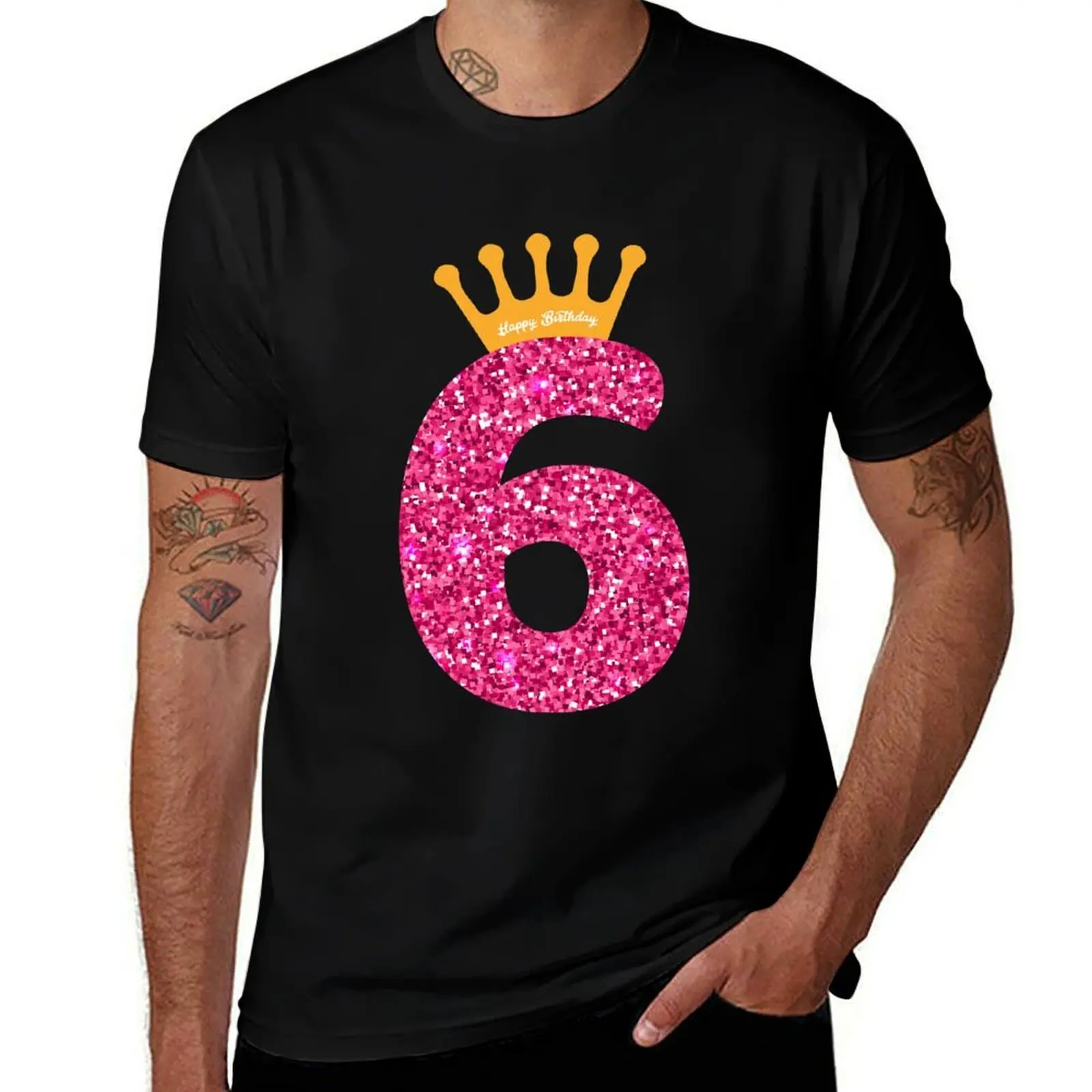 

6th Queens Crow Happy Birthday art for Girls T-Shirt funny t shirts dark humor man t shirt cotton T-Shirt