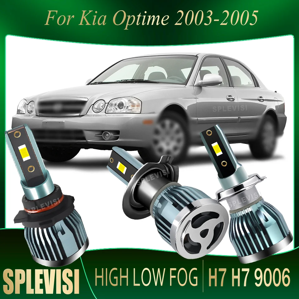 

12V Night Vision 5 year warranty Tool-Less Setup Headlight high low beam foglight H7 H7 9006 LED For Kia Optime 2003 2004 2005
