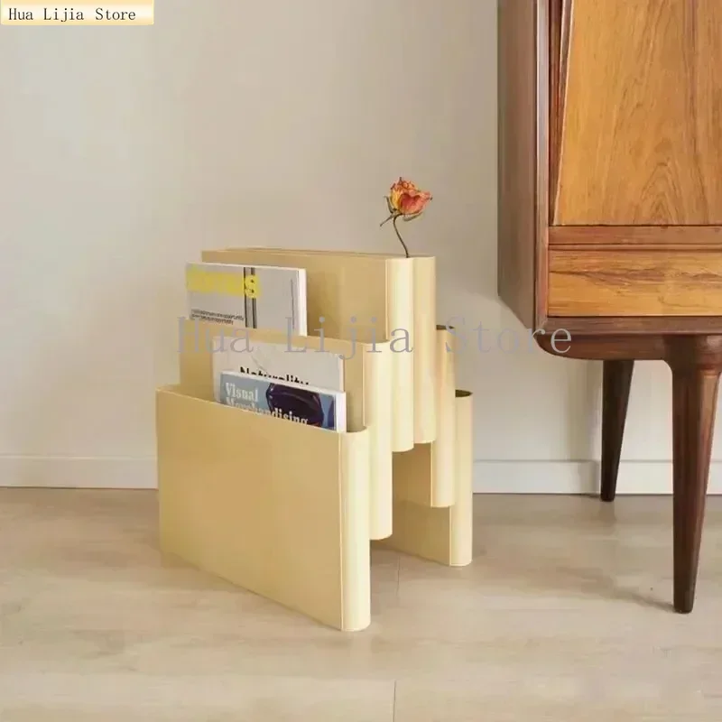 Quality Medieval Magazine Rack ABS Bookshelf Landing Newspaper Book Shelf Home Decoration Accessories Space Saving Furniture