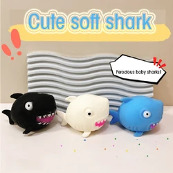 Summer Beach Cute Simulation Mini Shark Flour Squeeze Soft Fidgeting Toy  Kids Girls Boys Fun Gift Stress Relief toy Stress ball