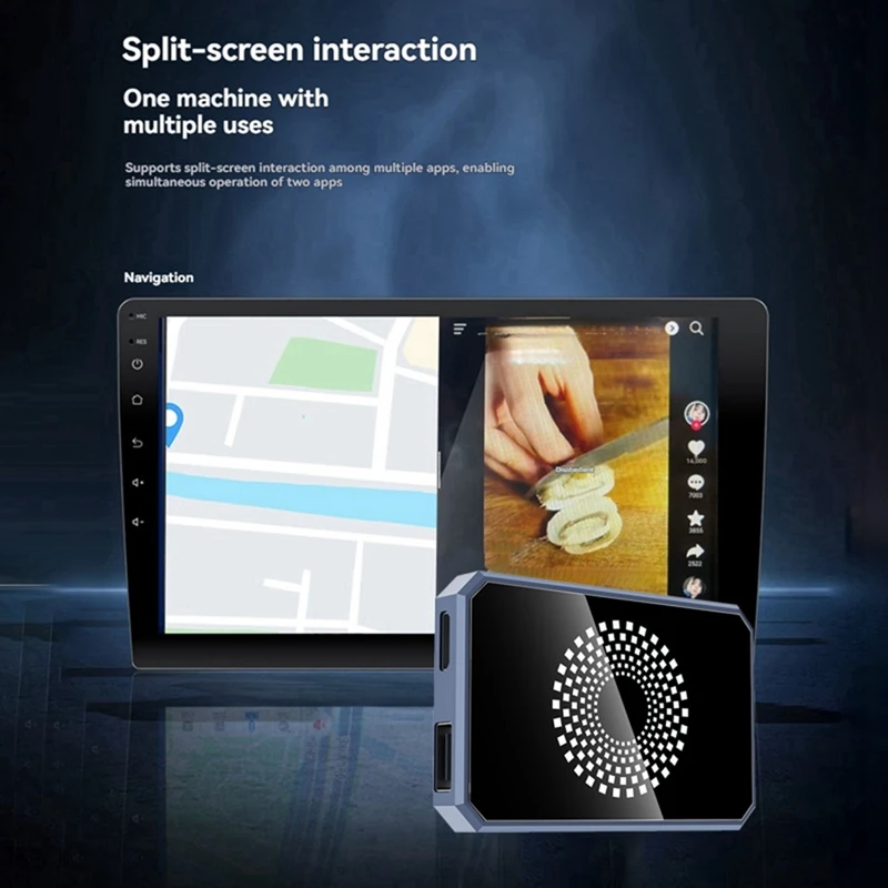 AI Box Wireless Carplay to Android Carplay/Android Auto/to Android 13 with HD Port Supports Split-Screen 2+16G-ELEC